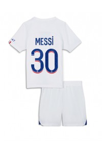 Fotbalové Dres Paris Saint-Germain Lionel Messi #30 Dětské Třetí Oblečení 2022-23 Krátký Rukáv (+ trenýrky)